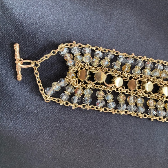 Crystal and Stone evening bracelet - Picture 4 of 7